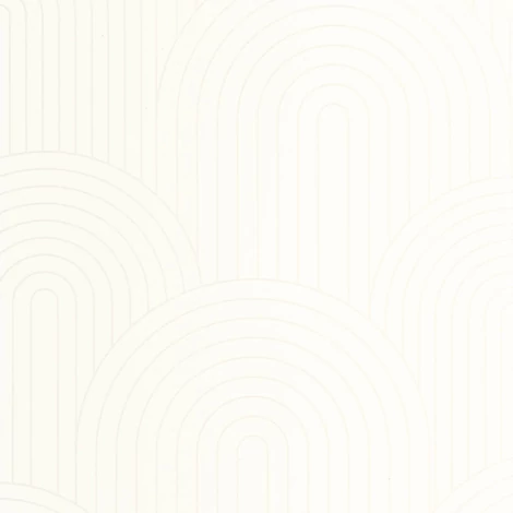 Caselio Geometriai mintás art deco fehér vlies tapéta Curved Line Blanc 53 cm X 10 m