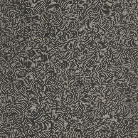 Caselio Vonalmintás elegáns fekete-arany vlies tapéta Storm Noir Or 53 cm X 10 m