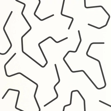 Caselio Absztrakt mintás fekete-fehér vinyl tapéta Artline Noir Et Blanc 53 cm X 10 m