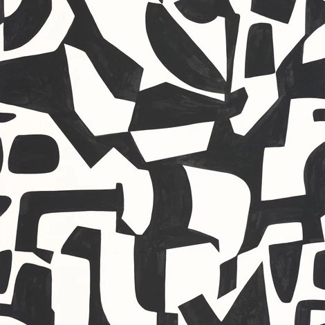 Caselio Absztrakt mintás modern fekete-fehér vinyl tapéta Broken Pattern Noir Et Blanc 53 cm X 10 m