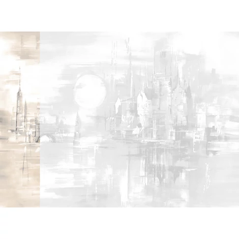 JV Holdfényes város bézs vinyl poszter tapéta Millennium Dawn 68 cm X 3 m