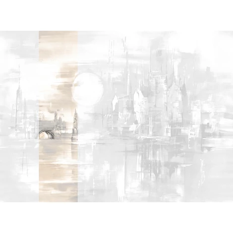 JV Holdfényes város bézs vinyl poszter tapéta Millennium Dawn 68 cm X 3 m