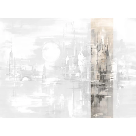 JV Holdfényes város bézs vinyl poszter tapéta Millennium Dawn 68 cm X 3 m