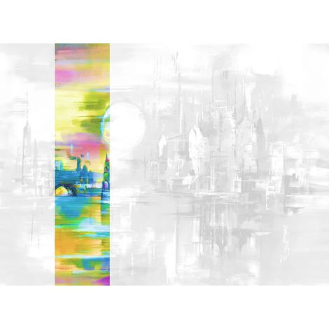 JV Holdfényes város színes vinyl poszter tapéta Millennium Graffiti 68 cm X 3 m