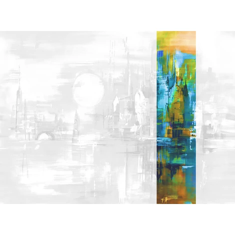 JV Holdfényes város színes vinyl poszter tapéta Millennium Graffiti 68 cm X 3 m