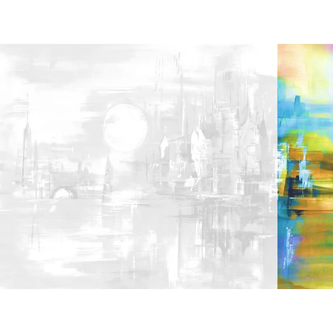 JV Holdfényes város színes vinyl poszter tapéta Millennium Graffiti 68 cm X 3 m