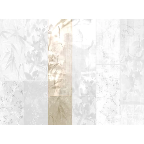 JV Japán nő virágokkal bézs vinyl poszter tapéta Sumi Beige 68 cm X 3 m