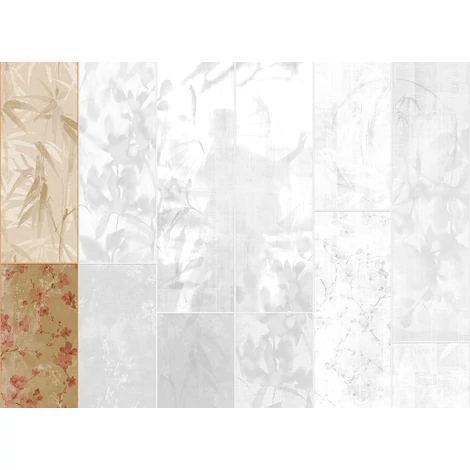 JV Japán nő virágokkal arany vinyl poszter tapéta Sumi Gold 68 cm X 3 m