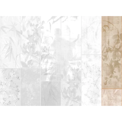 JV Japán nő virágokkal arany vinyl poszter tapéta Sumi Gold 68 cm X 3 m