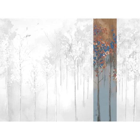 JV Őszi erdő kék vinyl poszter tapéta Maples Blue 68 cm X 3 m