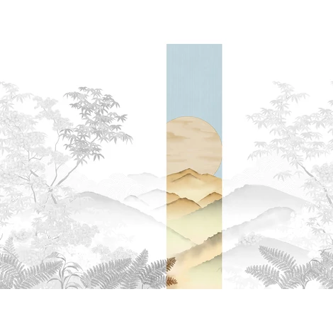 JV Napnyugta japánkertben színes vinyl tapéta Invermere Summer 68 cm X 3 m