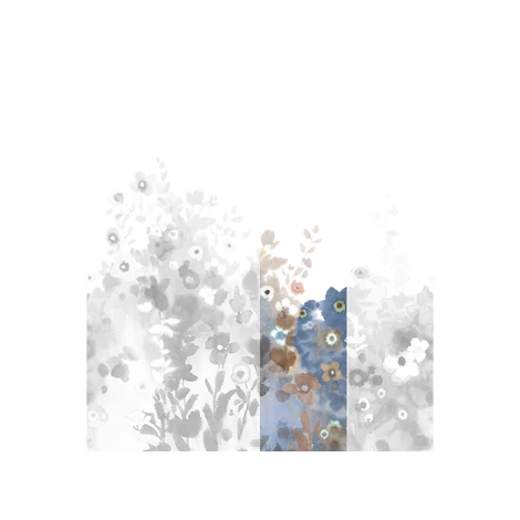 JV Virágmintás kék vinyl poszter tapéta Zeeland Blue 68 cm X 3 m