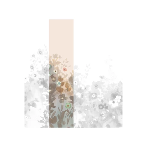 JV Virágmintás bézs vinyl poszter tapéta Zeeland Vintage 68 cm X 3 m