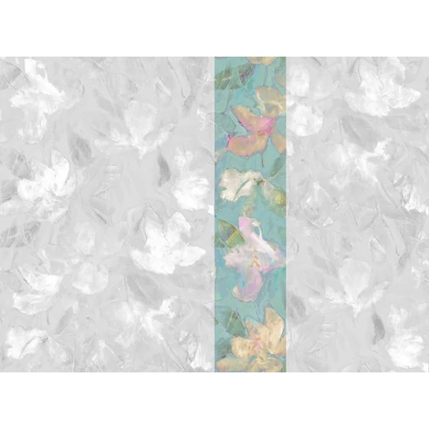 JV Texturált virágmintás kék vinyl poszter tapéta Bronte Light Blue 68 cm X 3 m