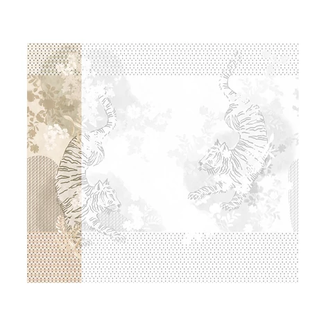 JV Tigrisek tánca bézs vinyl poszter tapéta Noen Beige 68 cm X 3 m