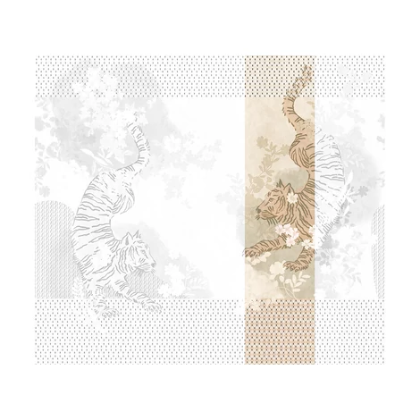 JV Tigrisek tánca bézs vinyl poszter tapéta Noen Beige 68 cm X 3 m