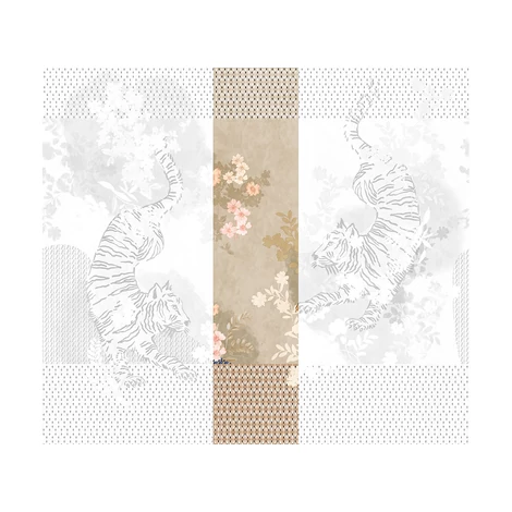 JV Tigrisek tánca bézs vinyl poszter tapéta Noen Platinum 68 cm X 3 m