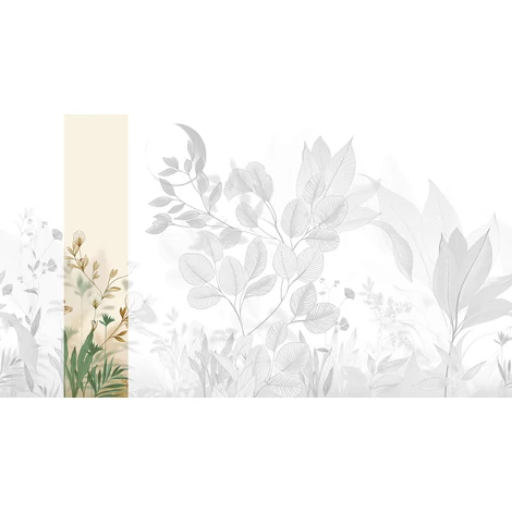 JV Levélmintás art deco zöld vinyl poszter tapéta Belvedere Green 68 cm X 3 m