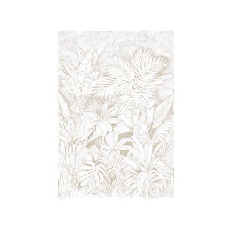 JV Trópusi dzsungel mintás bézs vinyl poszter tapéta Daintree White 200 cm X 3 m