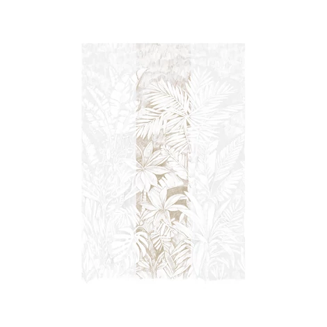 JV Trópusi dzsungel mintás bézs vinyl poszter tapéta Daintree White 68 cm X 3 m