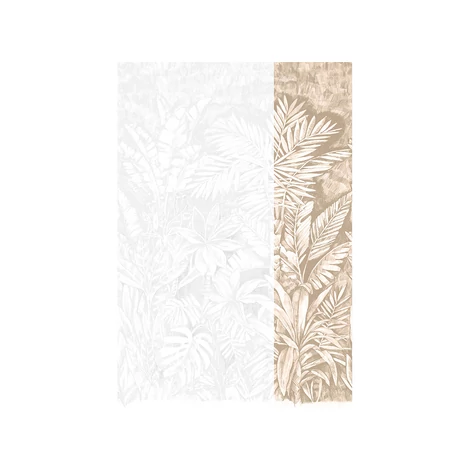 JV Trópusi dzsungel mintás barna vinyl poszter tapéta Daintree Sepia 68 cm X 3 m