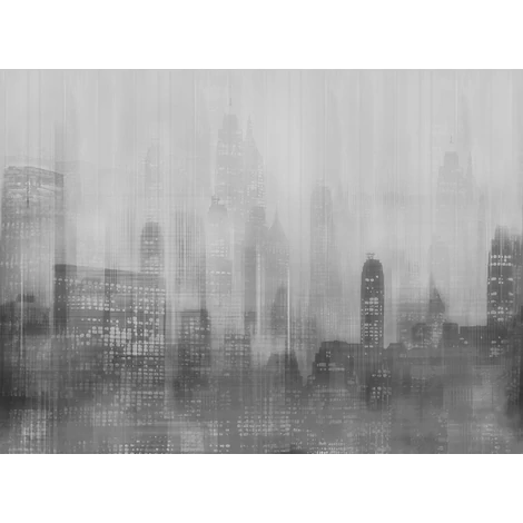 JV Felhőkarcolók fényei szürke-fekete vinyl poszter tapéta Toronto Black 400 cm X 3 m