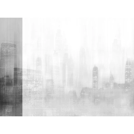 JV Felhőkarcolók fényei szürke-fekete vinyl poszter tapéta Toronto Black 68 cm X 3 m