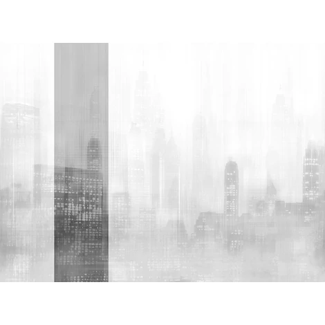 JV Felhőkarcolók fényei szürke-fekete vinyl poszter tapéta Toronto Black 68 cm X 3 m