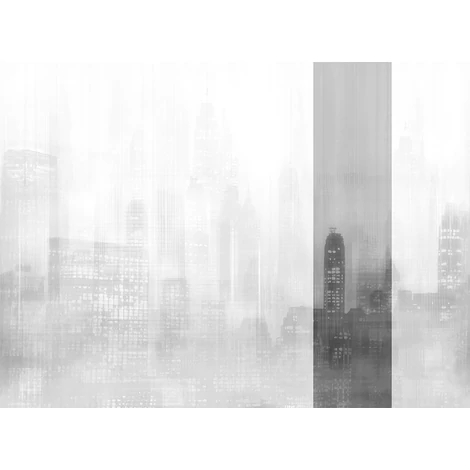 JV Felhőkarcolók fényei szürke-fekete vinyl poszter tapéta Toronto Black 68 cm X 3 m