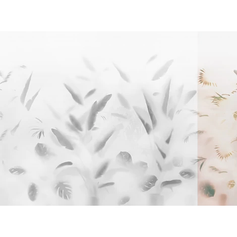 JV Pálmaleveles lila vinyl poszter tapéta Nadi Lilac 68 cm X 3 m