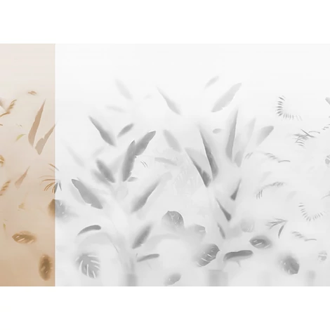 JV Pálmaleveles bézs vinyl poszter tapéta Nadi Beige 68 cm X 3 m