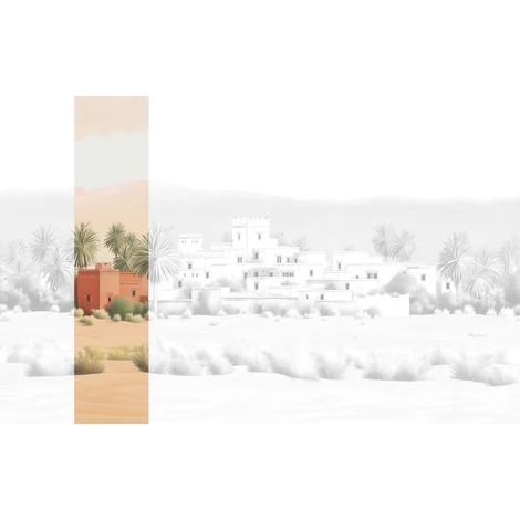 JV Arab város barna vinyl poszter tapéta Todra Terracotta 68 cm X 3 m