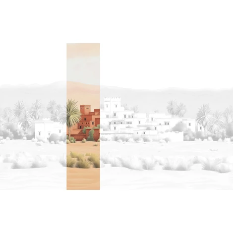 JV Arab város barna vinyl poszter tapéta Todra Terracotta 68 cm X 3 m