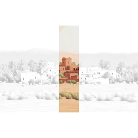 JV Arab város barna vinyl poszter tapéta Todra Terracotta 68 cm X 3 m