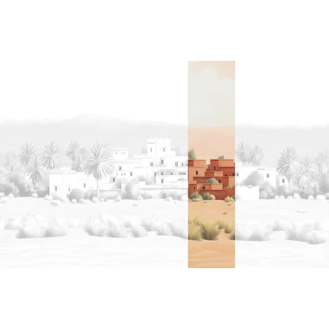 JV Arab város barna vinyl poszter tapéta Todra Terracotta 68 cm X 3 m