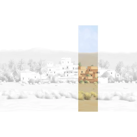 JV Arab város bézs vinyl poszter tapéta Todra Natural 68 cm X 3 m