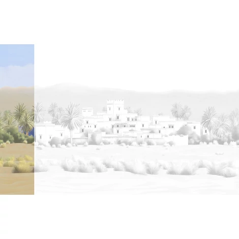 JV Arab város kék vinyl poszter tapéta Todra Light Blue 68 cm X 3 m