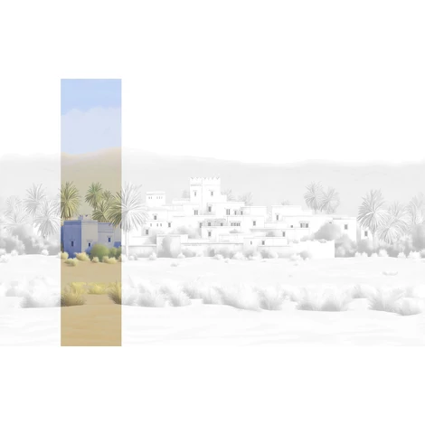 JV Arab város kék vinyl poszter tapéta Todra Light Blue 68 cm X 3 m