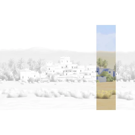 JV Arab város kék vinyl poszter tapéta Todra Light Blue 68 cm X 3 m
