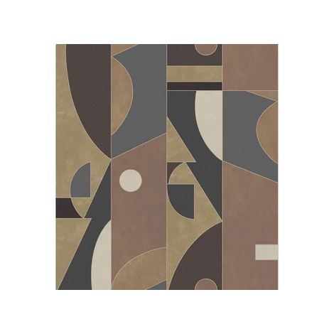 JV Geometriai mintás modern fekete vinyl poszter tapéta Shenzhen Black 272 cm X 3 m