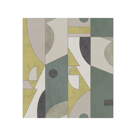 JV Geometriai mintás modern zöld vinyl poszter tapéta Shenzhen Green 272 cm X 3 m