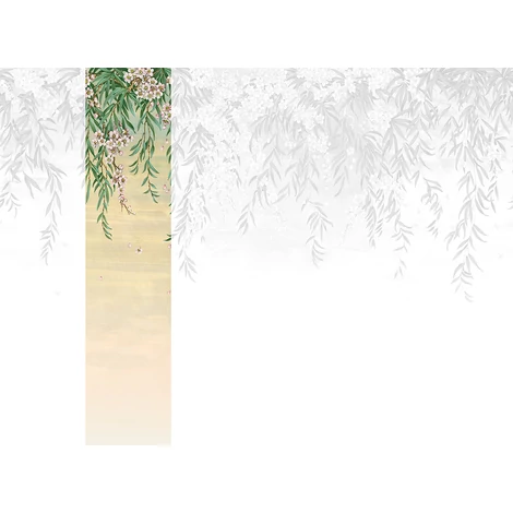 JV Leander mintás romantikus zöld vinyl poszter tapéta Vence Green 68 cm X 3 m