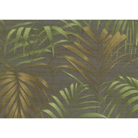 JV Pálmaleveles egzotikus zöld vinyl tapéta Fern Green 100 cm X 10 m