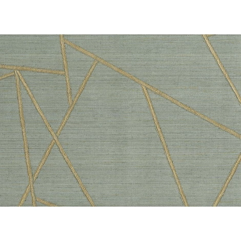 JV Modern geometriai mintás zöld-arany vinyl tapéta Patchwork Tropical Green 100 cm X 10 m