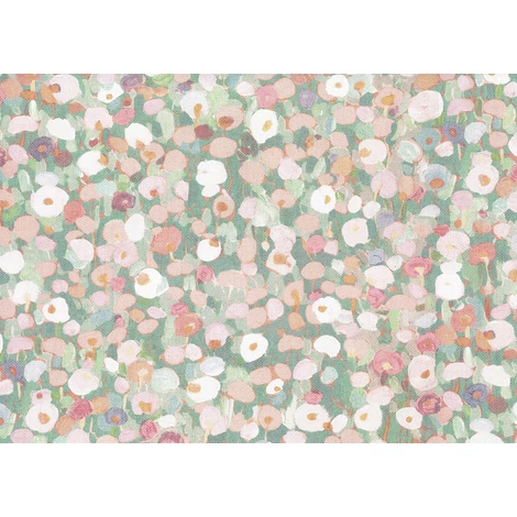 JV Romantikus virág mező zöld-rózsaszín tapéta Prato Fiorito Pink 70 cm X 10 m