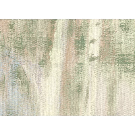 JV Festmény hatású zöld-bézs erdő vinyl poszter tapéta Primavera 272 cm X 300 cm