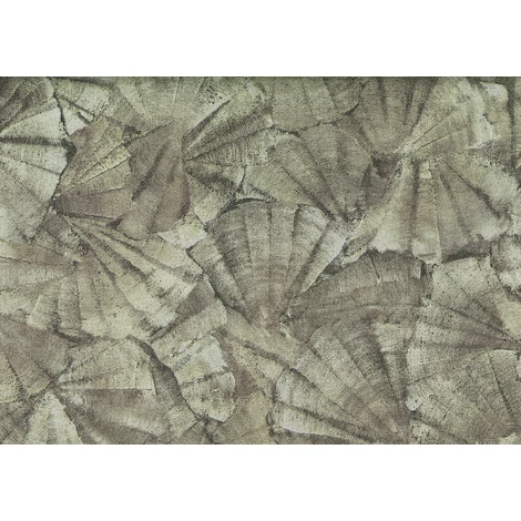 JV Elegáns kagyló mintás zöld vinyl tapéta Teti Green 70 cm X 10 m