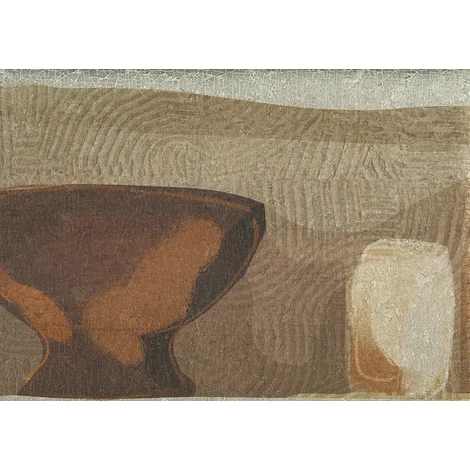 JV Mediterrán kancsó mintás bézs vinyl poszter tapéta Lekythos Beige 200 cm X 3 m
