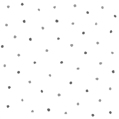 KT-Exclusive Pöttyös fekete-törtfehér vlies gyerek tapéta Joy Black-White 52 cm X 10 m