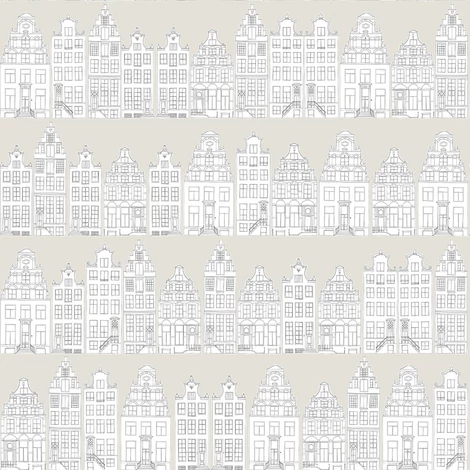 KT-Exclusive Város mintás bézs vlies gyerek tapéta Cream 52 cm X 10 m